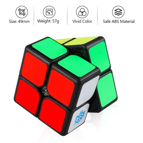 GAN 249 V2 Magnetic 2x2 Black Rubik Kocka