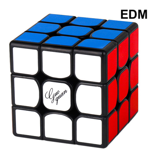 GuoGuan YueXiao EDM 3x3 Black Rubik Kocka