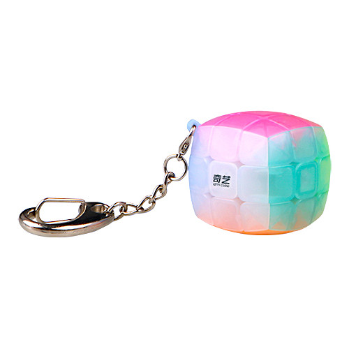 QiYi Neon Pillow 3x3 Keychain Cube Jelly Transparent Rubik Kocka