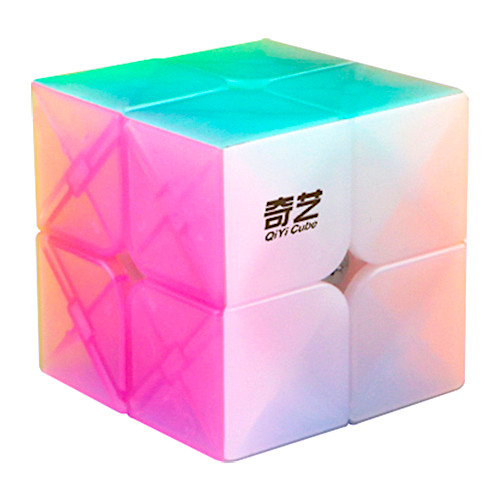 QiYi Neon QiDi S 2x2 Jelly Transparent Rubik Kocka