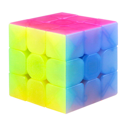 QiYi Neon Warrior W 3x3 Jelly Transparent Rubik Kocka
