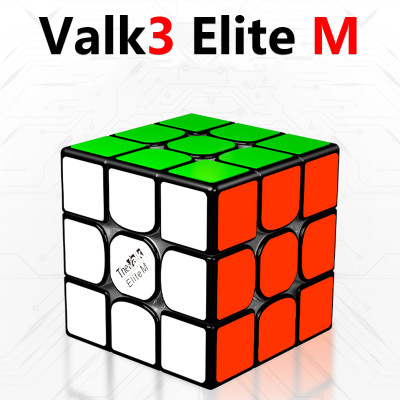 QiYi Valk 3 Elite Magnetic 3x3 Black Rubik Kocka