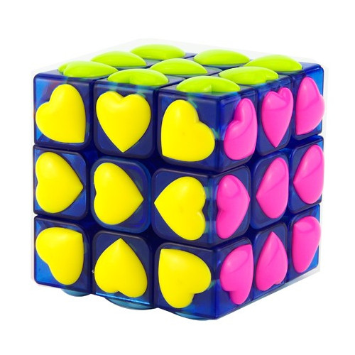YJ Love Cube Blue Transparent Rubik Kocka